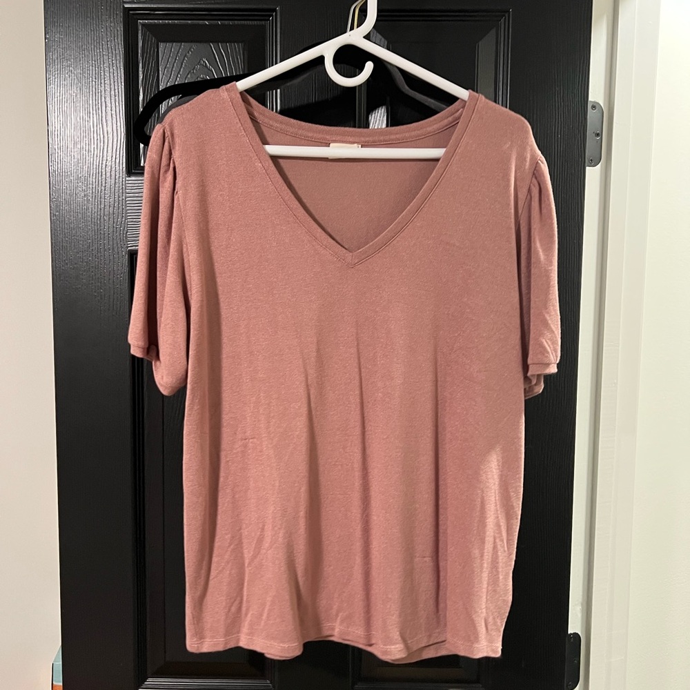 Mod Ref Pink V-Neck Top
